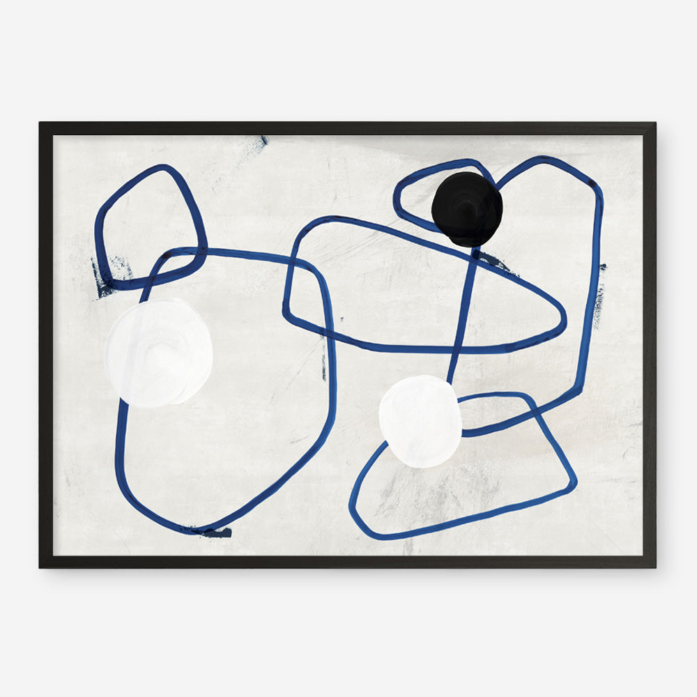 Shop Midblue I Art Print a painted abstract themed wall art print from The Print Emporium wall artwork collection - Buy Australian made fine art painting style poster and framed prints for the home and your interior decor room, TPE-PC-PI442-AP