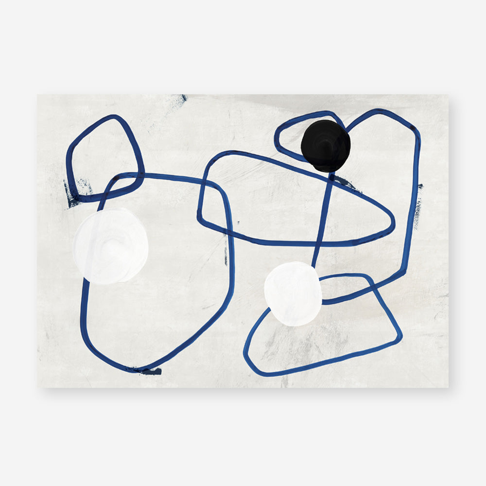 Shop Midblue I Art Print a painted abstract themed wall art print from The Print Emporium wall artwork collection - Buy Australian made fine art painting style poster and framed prints for the home and your interior decor room, TPE-PC-PI442-AP