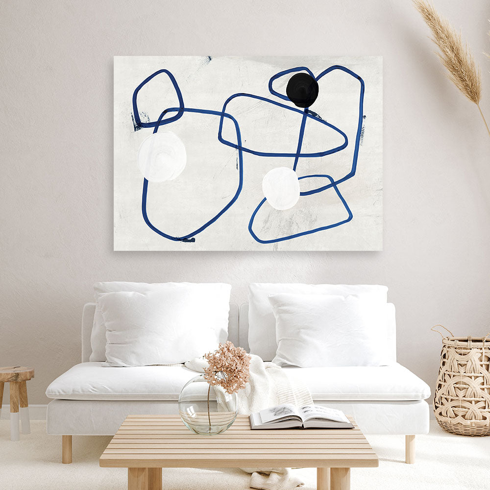 Shop Midblue I Canvas Print a painted abstract themed framed canvas wall art print from The Print Emporium artwork collection - Buy Australian made fine art painting style stretched canvas prints for the home and your interior decor space, TPE-PC-PI442-CA-35X46-NF