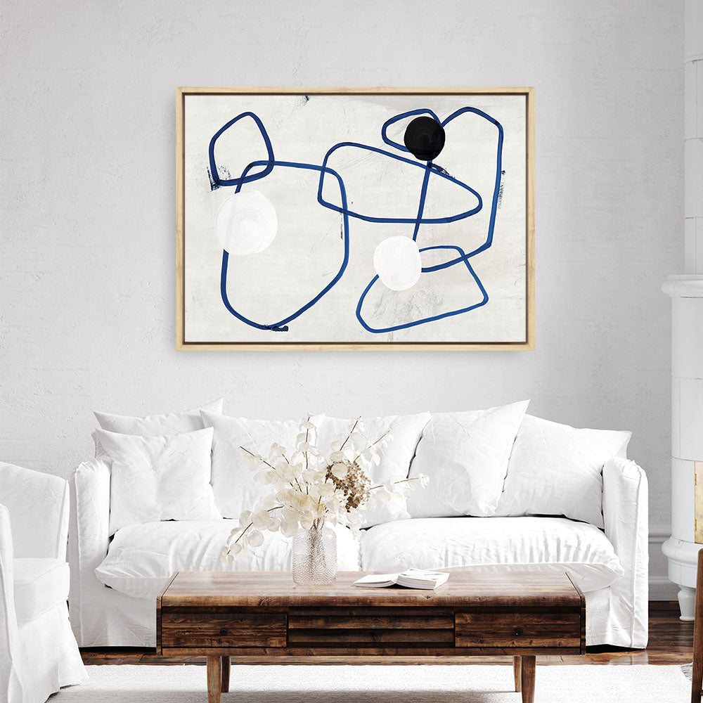 Shop Midblue I Canvas Print a painted abstract themed framed canvas wall art print from The Print Emporium artwork collection - Buy Australian made fine art painting style stretched canvas prints for the home and your interior decor space, TPE-PC-PI442-CA-35X46-NF