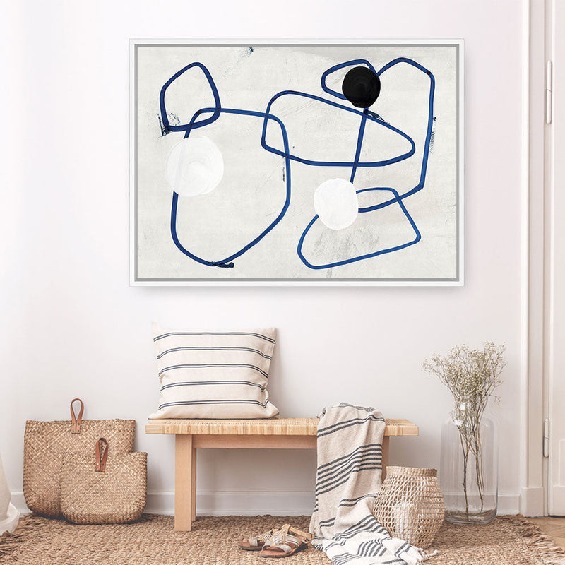 Shop Midblue I Canvas Print a painted abstract themed framed canvas wall art print from The Print Emporium artwork collection - Buy Australian made fine art painting style stretched canvas prints for the home and your interior decor space, TPE-PC-PI442-CA-35X46-NF