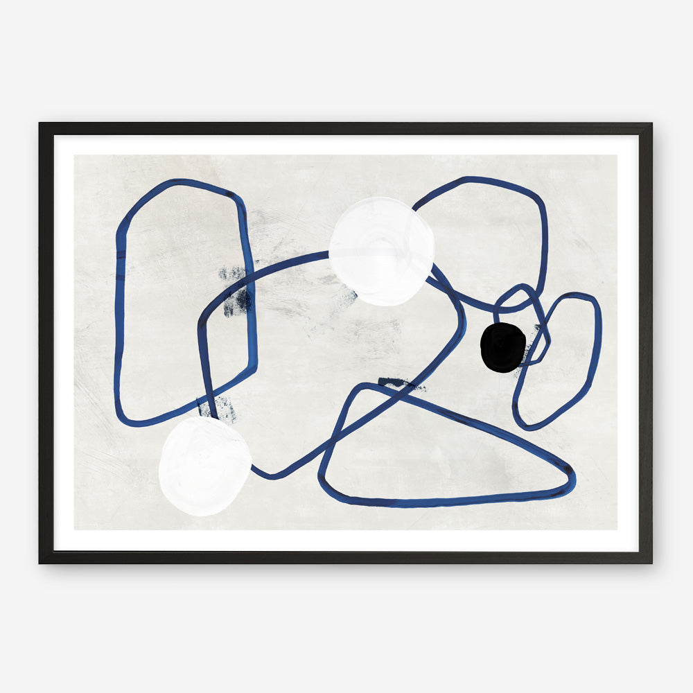 Shop Midblue II Art Print a painted abstract themed wall art print from The Print Emporium wall artwork collection - Buy Australian made fine art painting style poster and framed prints for the home and your interior decor room, TPE-PC-PI443-AP