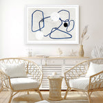 Shop Midblue II Art Print a painted abstract themed wall art print from The Print Emporium wall artwork collection - Buy Australian made fine art painting style poster and framed prints for the home and your interior decor room, TPE-PC-PI443-AP