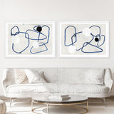 Shop Midblue II Art Print a painted abstract themed wall art print from The Print Emporium wall artwork collection - Buy Australian made fine art painting style poster and framed prints for the home and your interior decor room, TPE-PC-PI443-AP