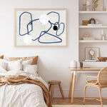 Shop Midblue II Art Print a painted abstract themed wall art print from The Print Emporium wall artwork collection - Buy Australian made fine art painting style poster and framed prints for the home and your interior decor room, TPE-PC-PI443-AP