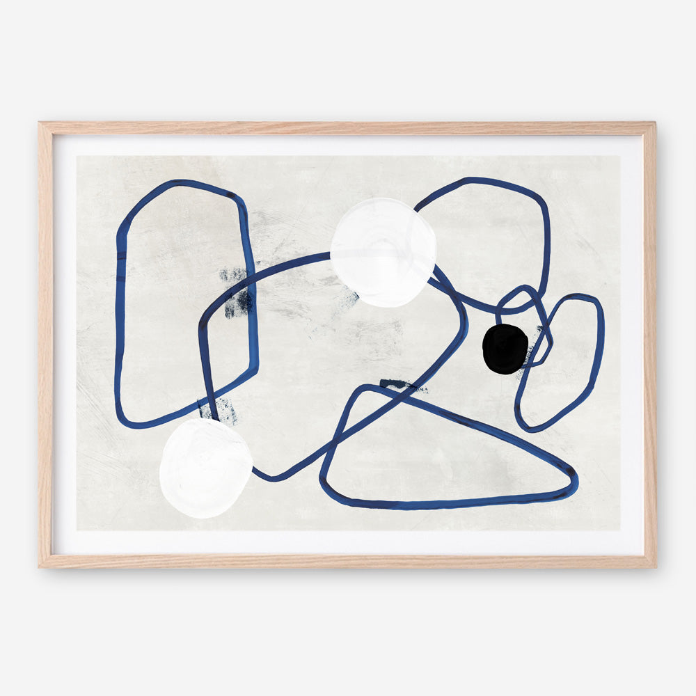 Shop Midblue II Art Print a painted abstract themed wall art print from The Print Emporium wall artwork collection - Buy Australian made fine art painting style poster and framed prints for the home and your interior decor room, TPE-PC-PI443-AP