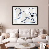 Shop Midblue II Art Print a painted abstract themed wall art print from The Print Emporium wall artwork collection - Buy Australian made fine art painting style poster and framed prints for the home and your interior decor room, TPE-PC-PI443-AP