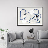 Shop Midblue II Art Print a painted abstract themed wall art print from The Print Emporium wall artwork collection - Buy Australian made fine art painting style poster and framed prints for the home and your interior decor room, TPE-PC-PI443-AP