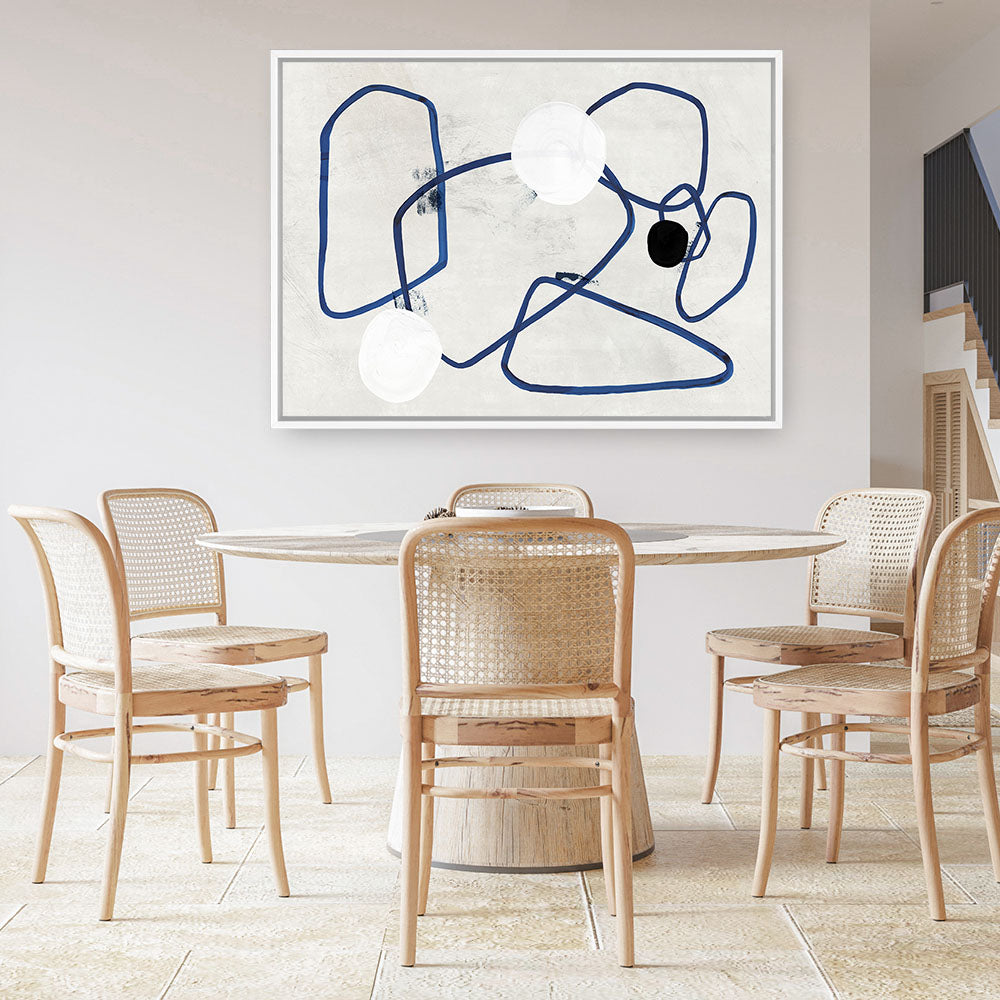 Shop Midblue II Canvas Print a painted abstract themed framed canvas wall art print from The Print Emporium artwork collection - Buy Australian made fine art painting style stretched canvas prints for the home and your interior decor space, TPE-PC-PI443-CA-35X46-NF