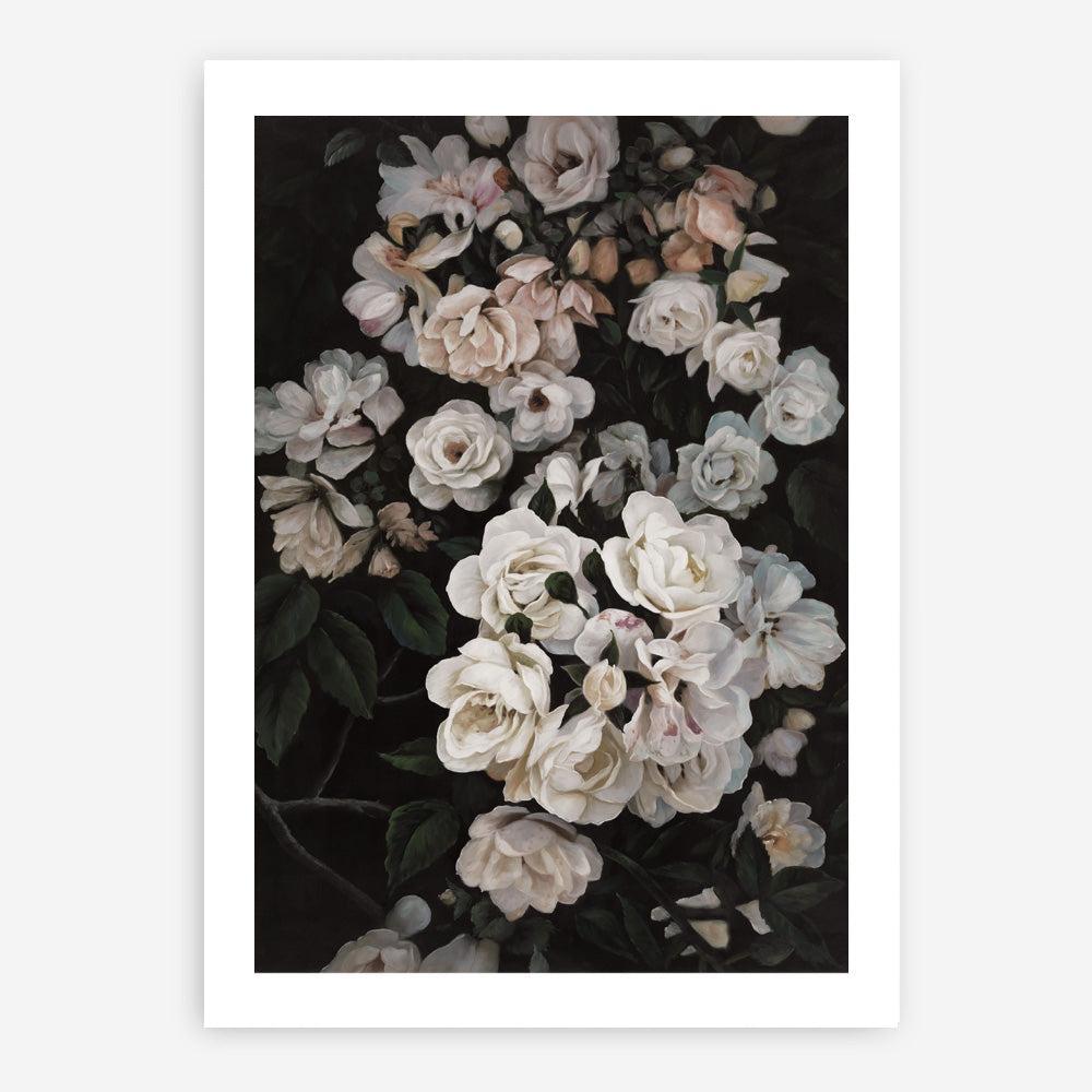 Shop Midnight Garden Art Print a floral themed painted wall art print from The Print Emporium wall artwork collection - Buy Australian made fine art painting style poster and framed prints for the home and your interior decor room, TPE-014-AP