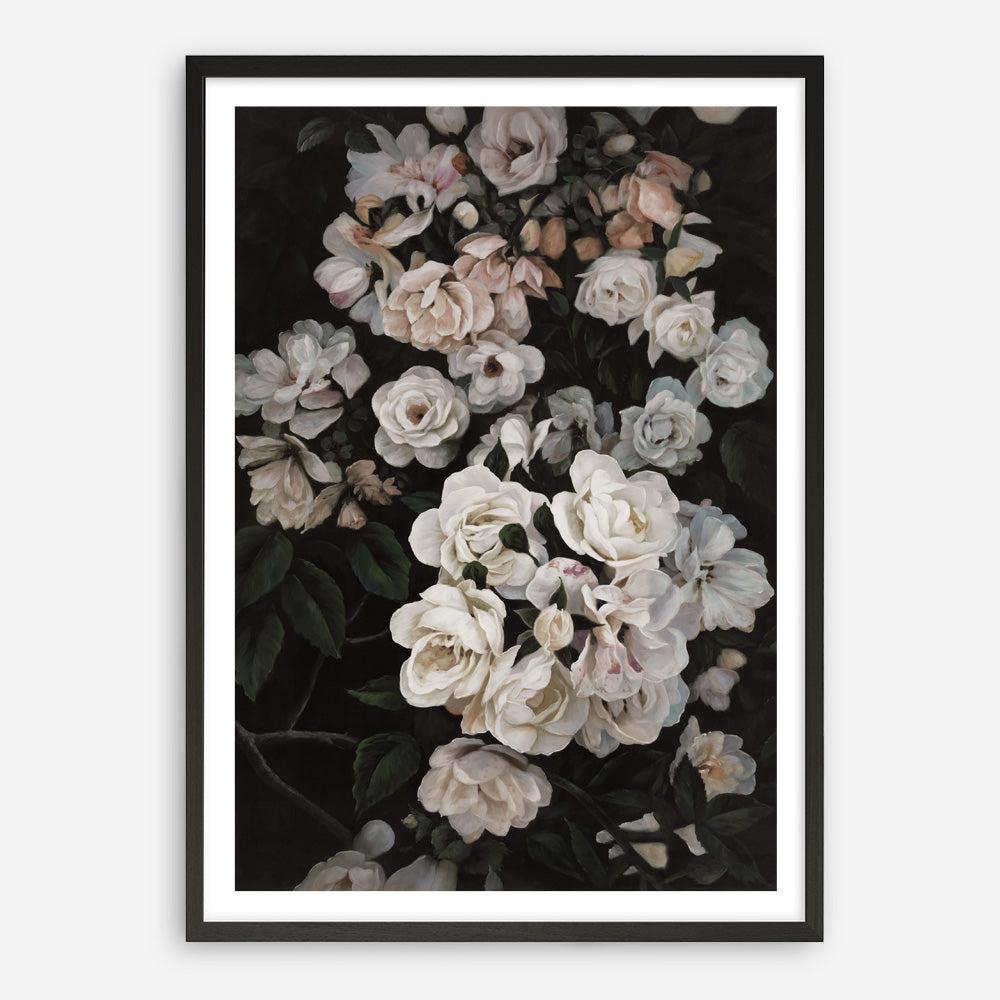 Shop Midnight Garden Art Print a floral themed painted wall art print from The Print Emporium wall artwork collection - Buy Australian made fine art painting style poster and framed prints for the home and your interior decor room, TPE-014-AP