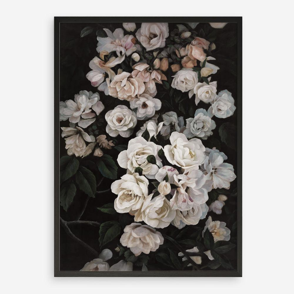 Shop Midnight Garden Art Print a floral themed painted wall art print from The Print Emporium wall artwork collection - Buy Australian made fine art painting style poster and framed prints for the home and your interior decor room, TPE-014-AP
