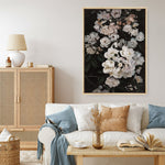 Shop Midnight Garden Canvas Print a floral themed painted framed canvas wall art print from The Print Emporium artwork collection - Buy Australian made fine art painting style stretched canvas prints for the home and your interior decor space, TPE-014-CA-35X46-NF