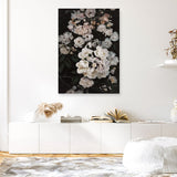 Shop Midnight Garden Canvas Print a floral themed painted framed canvas wall art print from The Print Emporium artwork collection - Buy Australian made fine art painting style stretched canvas prints for the home and your interior decor space, TPE-014-CA-35X46-NF