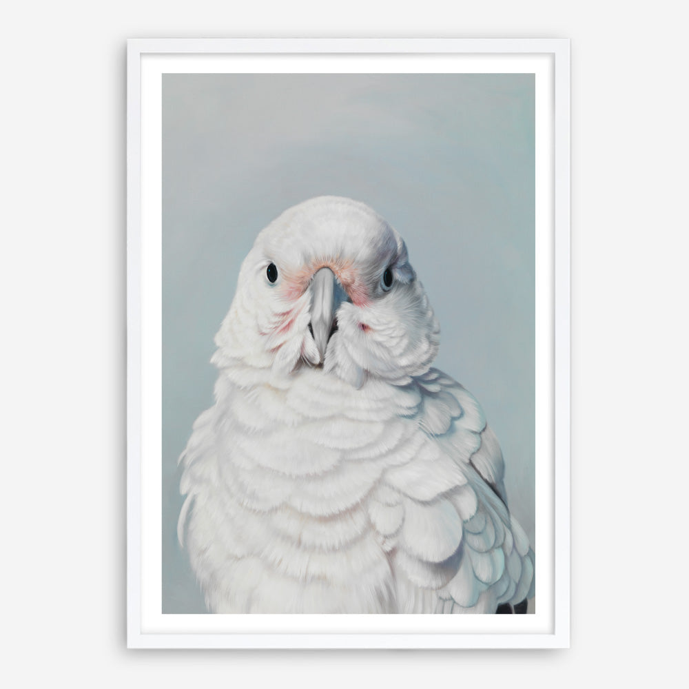 Shop Milly The Umbrella Cockatoo Art Print a painted bird themed wall art print from The Print Emporium wall artwork collection - Buy Australian made fine art painting style poster and framed prints for the home and your interior decor room, TPE-202-AP