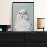 Shop Milly The Umbrella Cockatoo Art Print a painted bird themed wall art print from The Print Emporium wall artwork collection - Buy Australian made fine art painting style poster and framed prints for the home and your interior decor room, TPE-202-AP