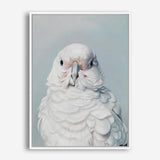 Shop Milly The Umbrella Cockatoo Canvas Print a painted bird themed framed canvas wall art print from The Print Emporium artwork collection - Buy Australian made fine art painting style stretched canvas prints for the home and your interior decor space, TPE-202-CA-35X46-NF