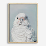 Shop Milly The Umbrella Cockatoo Canvas Print a painted bird themed framed canvas wall art print from The Print Emporium artwork collection - Buy Australian made fine art painting style stretched canvas prints for the home and your interior decor space, TPE-202-CA-35X46-NF