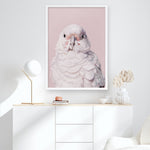 Shop Milly The Umbrella Cockatoo - Pink Art Print a painted bird themed wall art print from The Print Emporium wall artwork collection - Buy Australian made fine art painting style poster and framed prints for the home and your interior decor room, TPE-244-AP