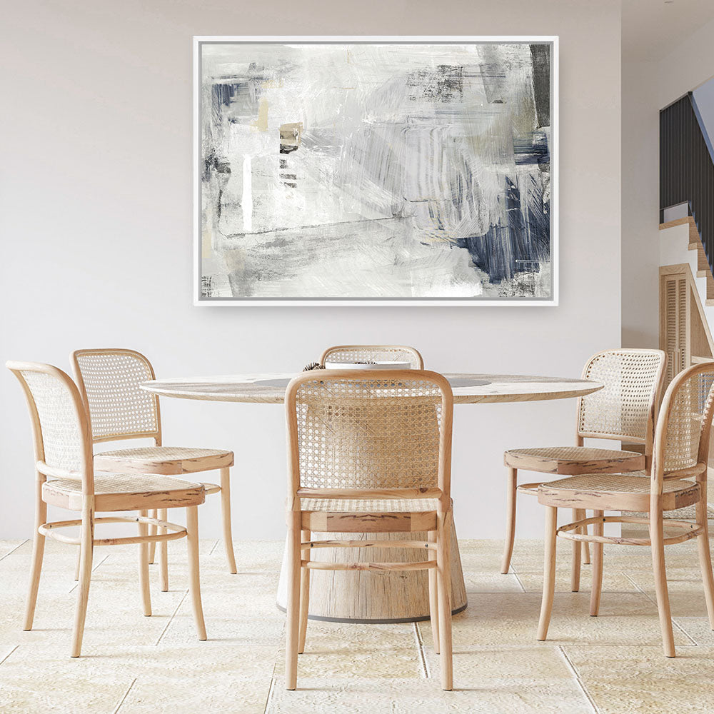 Shop Mingled Canvas Print a painted abstract themed framed canvas wall art print from The Print Emporium artwork collection - Buy Australian made fine art painting style stretched canvas prints for the home and your interior decor space, TPE-PC-EZ648-CA-35X46-NF