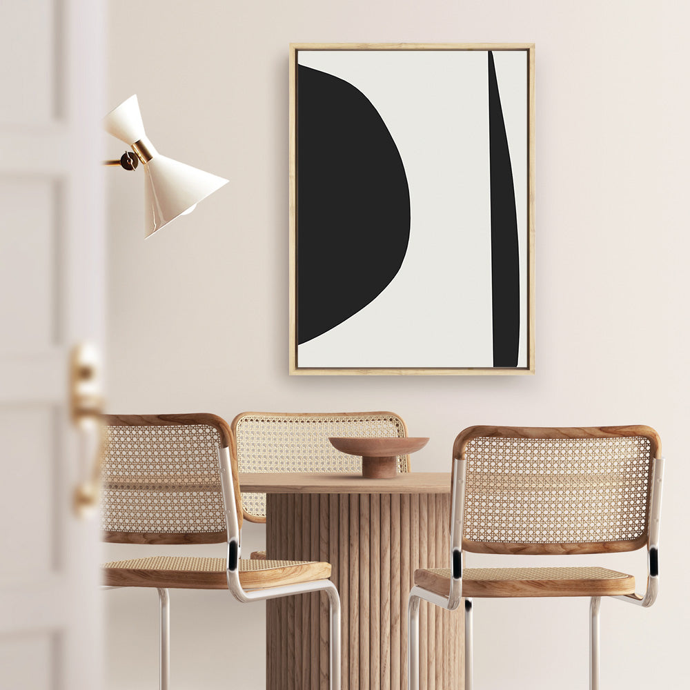 Shop Minimal Black 1 Canvas Print a painted abstract themed framed canvas wall art print from The Print Emporium artwork collection - Buy Australian made fine art painting style stretched canvas prints for the home and your interior decor space, TPE-DH-185-CA-35X46-NF