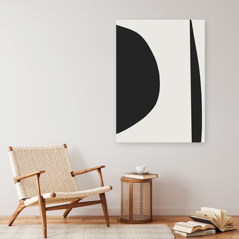 Shop Minimal Black 1 Canvas Print a painted abstract themed framed canvas wall art print from The Print Emporium artwork collection - Buy Australian made fine art painting style stretched canvas prints for the home and your interior decor space, TPE-DH-185-CA-35X46-NF