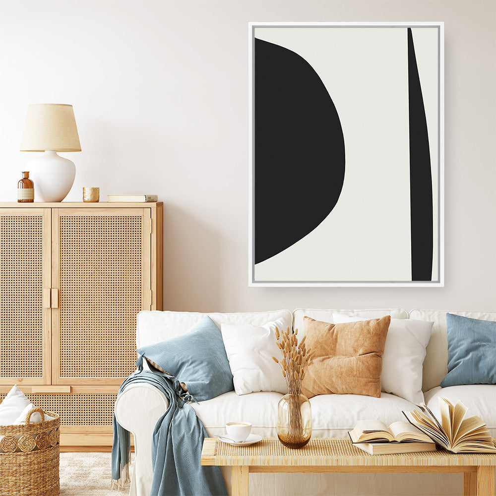 Shop Minimal Black 1 Canvas Print a painted abstract themed framed canvas wall art print from The Print Emporium artwork collection - Buy Australian made fine art painting style stretched canvas prints for the home and your interior decor space, TPE-DH-185-CA-35X46-NF