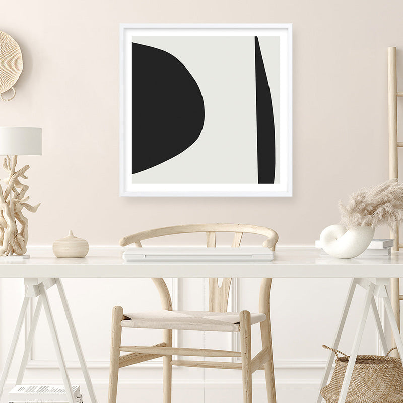 Shop Minimal Black 1 (Square) Art Print a painted abstract themed wall art print from The Print Emporium wall artwork collection - Buy Australian made fine art painting style poster and framed prints for the home and your interior decor room, TPE-DH-333-AP