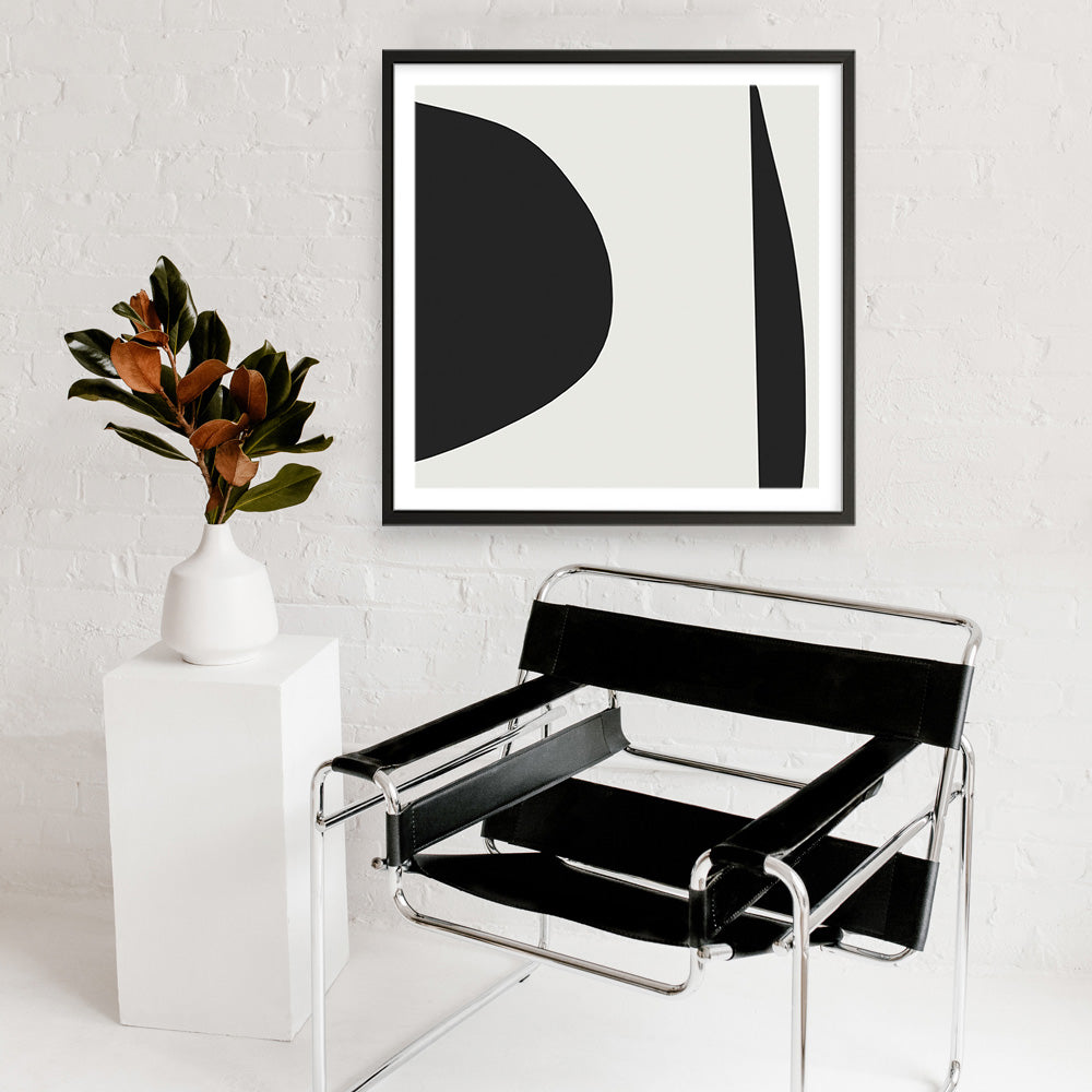 Shop Minimal Black 1 (Square) Art Print a painted abstract themed wall art print from The Print Emporium wall artwork collection - Buy Australian made fine art painting style poster and framed prints for the home and your interior decor room, TPE-DH-333-AP