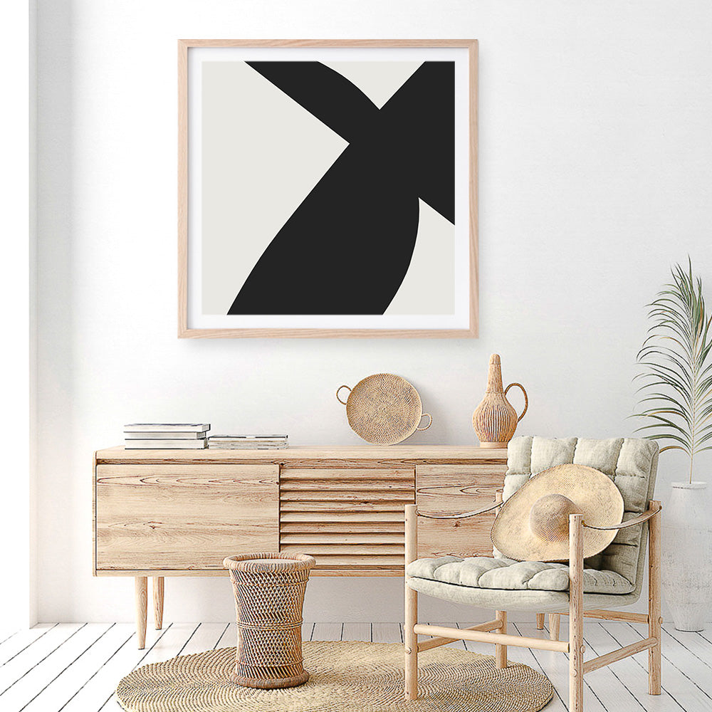 Shop Minimal Black 2 (Square) Art Print a painted abstract themed wall art print from The Print Emporium wall artwork collection - Buy Australian made fine art painting style poster and framed prints for the home and your interior decor room, TPE-DH-334-AP