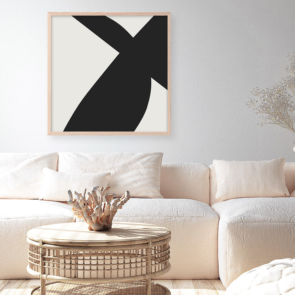 Shop Minimal Black 2 (Square) Art Print a painted abstract themed wall art print from The Print Emporium wall artwork collection - Buy Australian made fine art painting style poster and framed prints for the home and your interior decor room, TPE-DH-334-AP