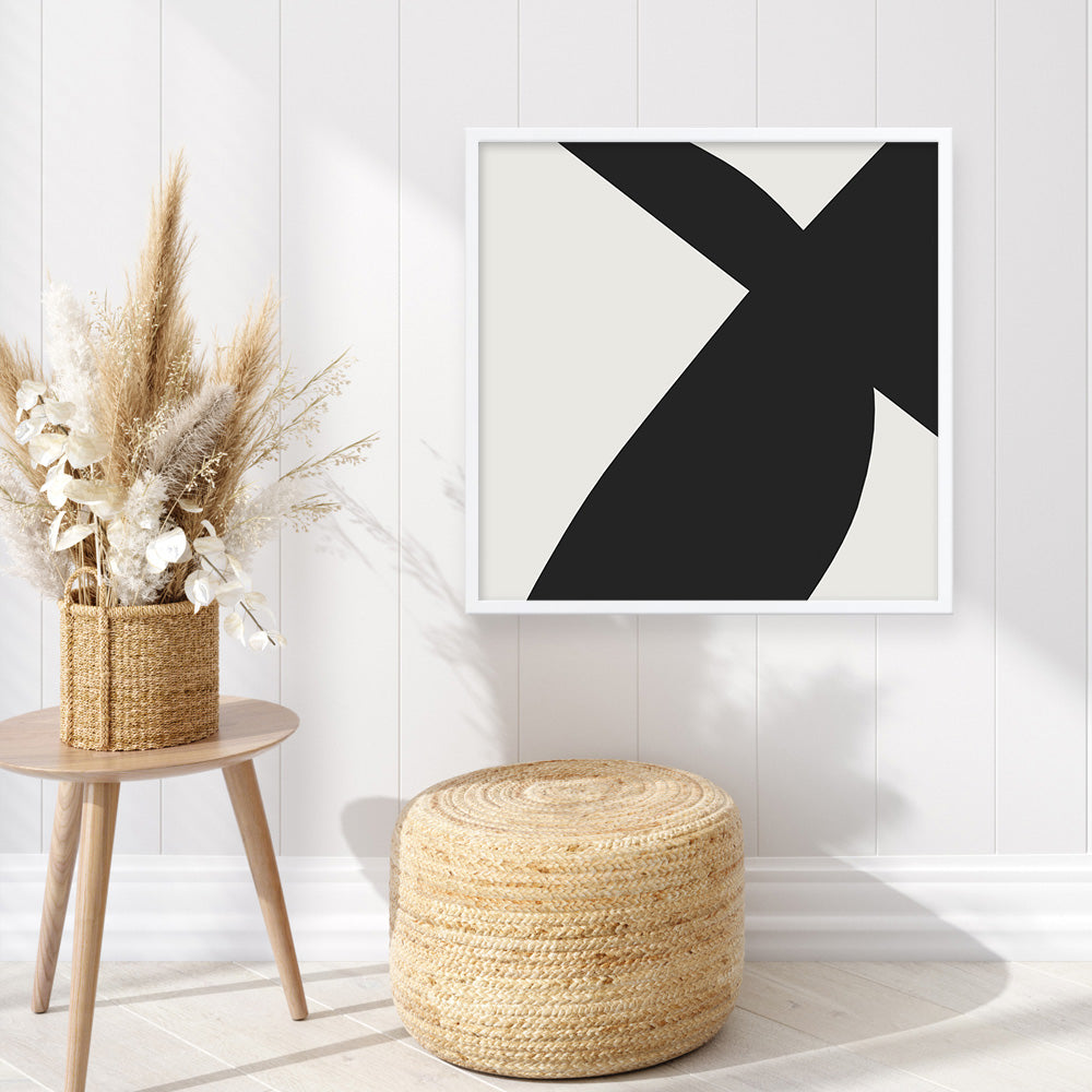 Shop Minimal Black 2 (Square) Art Print a painted abstract themed wall art print from The Print Emporium wall artwork collection - Buy Australian made fine art painting style poster and framed prints for the home and your interior decor room, TPE-DH-334-AP