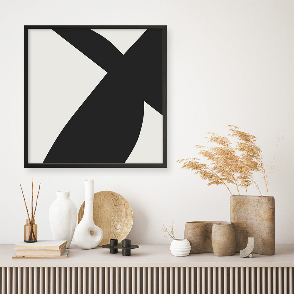 Shop Minimal Black 2 (Square) Art Print a painted abstract themed wall art print from The Print Emporium wall artwork collection - Buy Australian made fine art painting style poster and framed prints for the home and your interior decor room, TPE-DH-334-AP