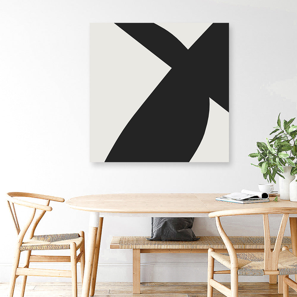 Shop Minimal Black 2 (Square) Canvas Print a painted abstract themed framed canvas wall art print from The Print Emporium artwork collection - Buy Australian made fine art painting style stretched canvas prints for the home and your interior decor space, TPE-DH-334-CA-40X40-NF