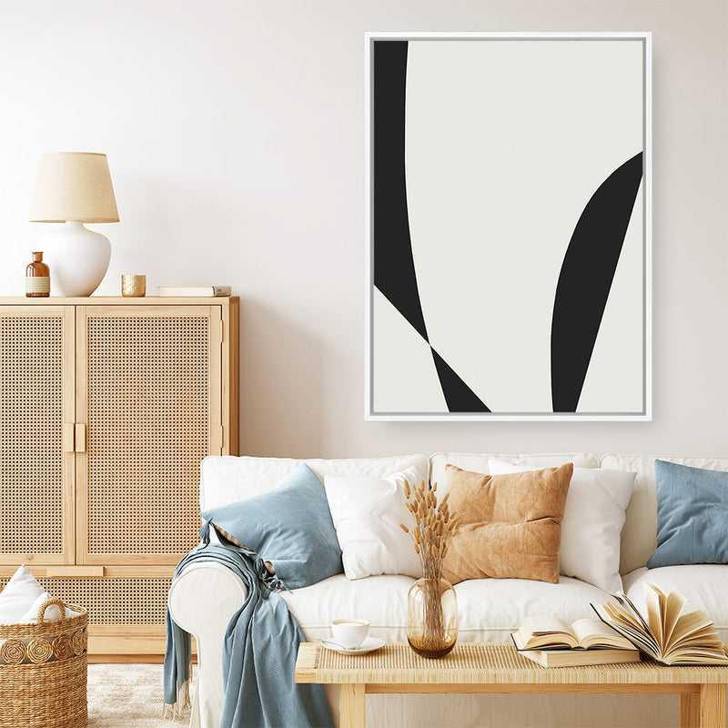 Shop Minimal Black 3 Canvas Print a painted abstract themed framed canvas wall art print from The Print Emporium artwork collection - Buy Australian made fine art painting style stretched canvas prints for the home and your interior decor space, TPE-DH-187-CA-35X46-NF