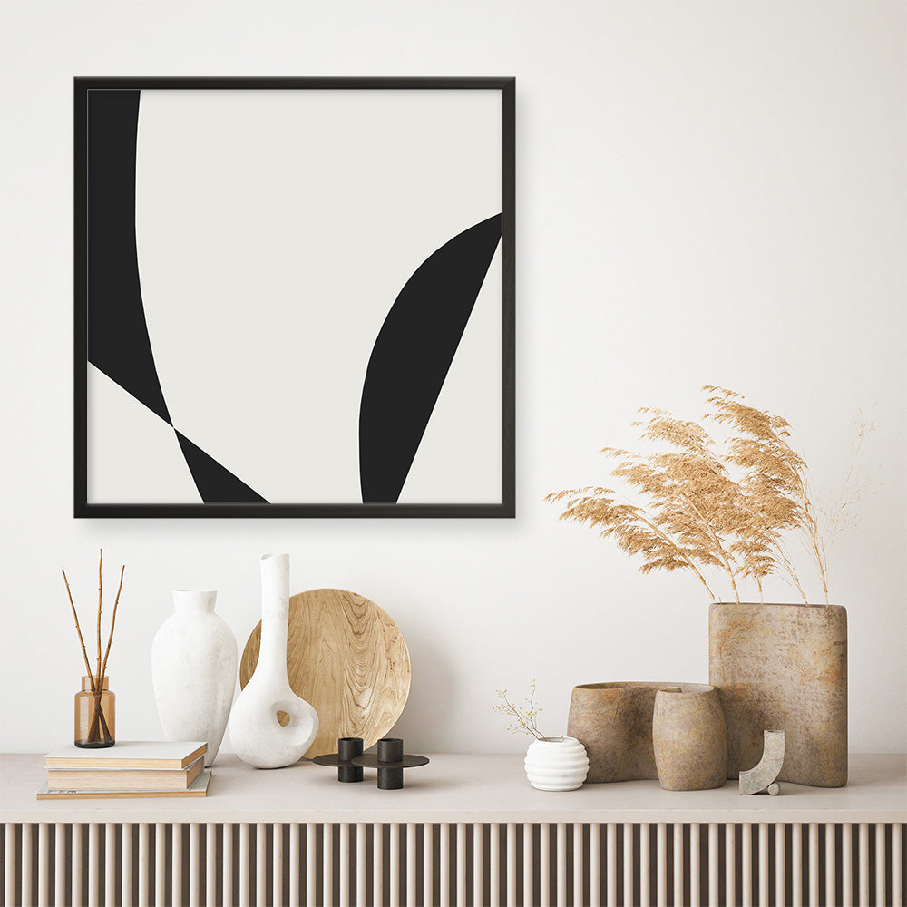 Shop Minimal Black 3 (Square) Art Print a painted abstract themed wall art print from The Print Emporium wall artwork collection - Buy Australian made fine art painting style poster and framed prints for the home and your interior decor room, TPE-DH-335-AP