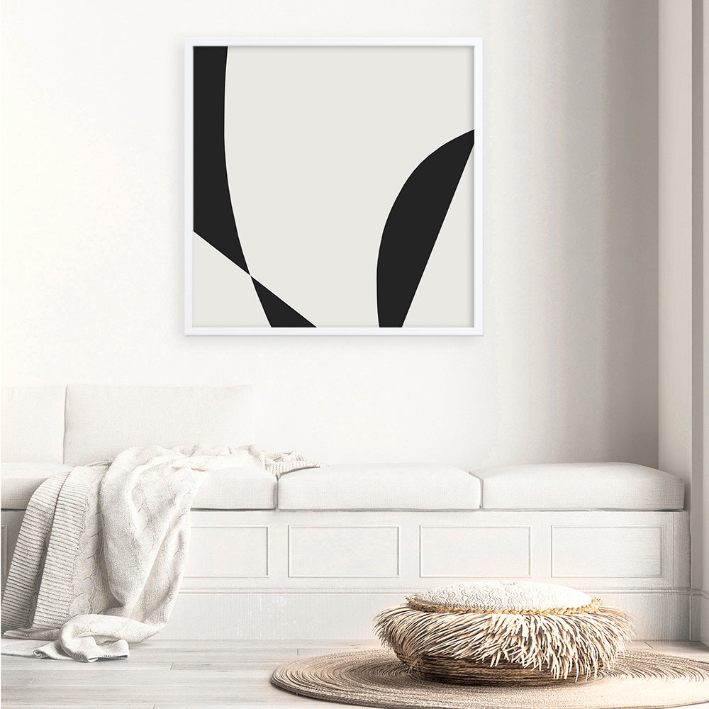 Shop Minimal Black 3 (Square) Art Print a painted abstract themed wall art print from The Print Emporium wall artwork collection - Buy Australian made fine art painting style poster and framed prints for the home and your interior decor room, TPE-DH-335-AP