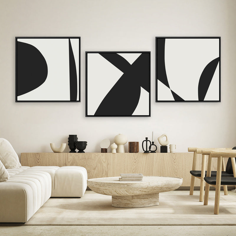 Buy Minimal Black Square Canvas Wall Art Print The Print Emporium®