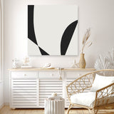 Shop Minimal Black 3 (Square) Canvas Print a painted abstract themed framed canvas wall art print from The Print Emporium artwork collection - Buy Australian made fine art painting style stretched canvas prints for the home and your interior decor space, TPE-DH-335-CA-40X40-NF