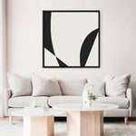 Shop Minimal Black 3 (Square) Canvas Print a painted abstract themed framed canvas wall art print from The Print Emporium artwork collection - Buy Australian made fine art painting style stretched canvas prints for the home and your interior decor space, TPE-DH-335-CA-40X40-NF