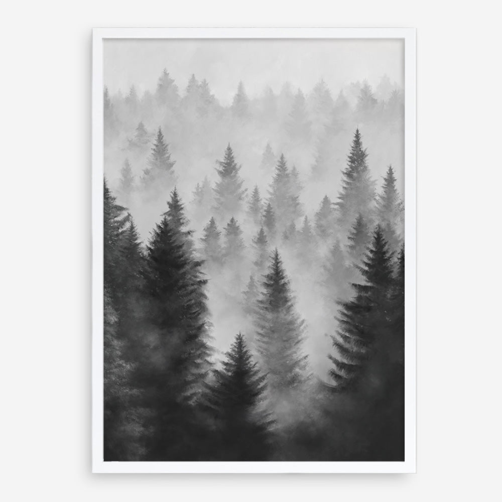 Shop Misty Forest Art Print a painted style wall art print from The Print Emporium wall artwork collection - Buy Australian made fine art painting style poster and framed prints for the home and your interior decor room, TPE-188-AP