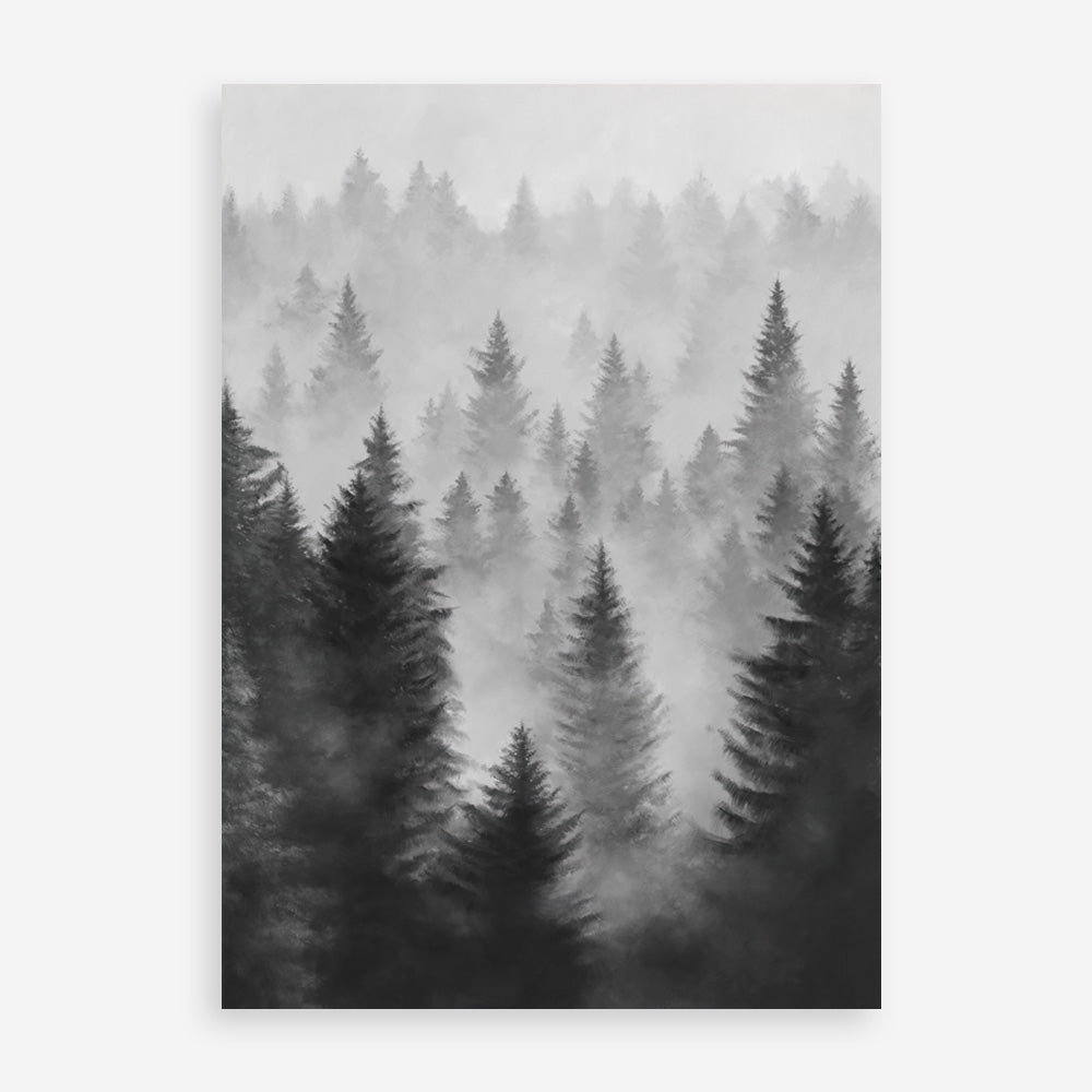 Shop Misty Forest Art Print a painted style wall art print from The Print Emporium wall artwork collection - Buy Australian made fine art painting style poster and framed prints for the home and your interior decor room, TPE-188-AP