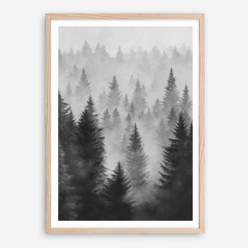 Shop Misty Forest Art Print a painted style wall art print from The Print Emporium wall artwork collection - Buy Australian made fine art painting style poster and framed prints for the home and your interior decor room, TPE-188-AP