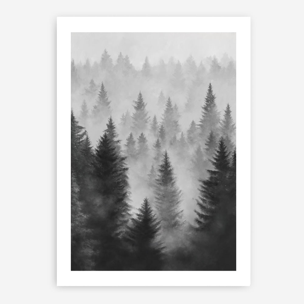 Shop Misty Forest Art Print a painted style wall art print from The Print Emporium wall artwork collection - Buy Australian made fine art painting style poster and framed prints for the home and your interior decor room, TPE-188-AP