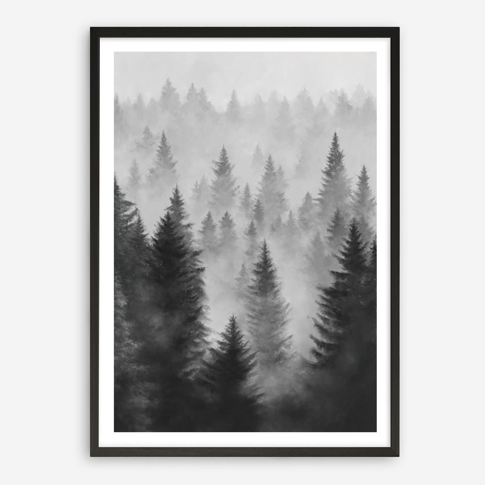 Shop Misty Forest Art Print a painted style wall art print from The Print Emporium wall artwork collection - Buy Australian made fine art painting style poster and framed prints for the home and your interior decor room, TPE-188-AP