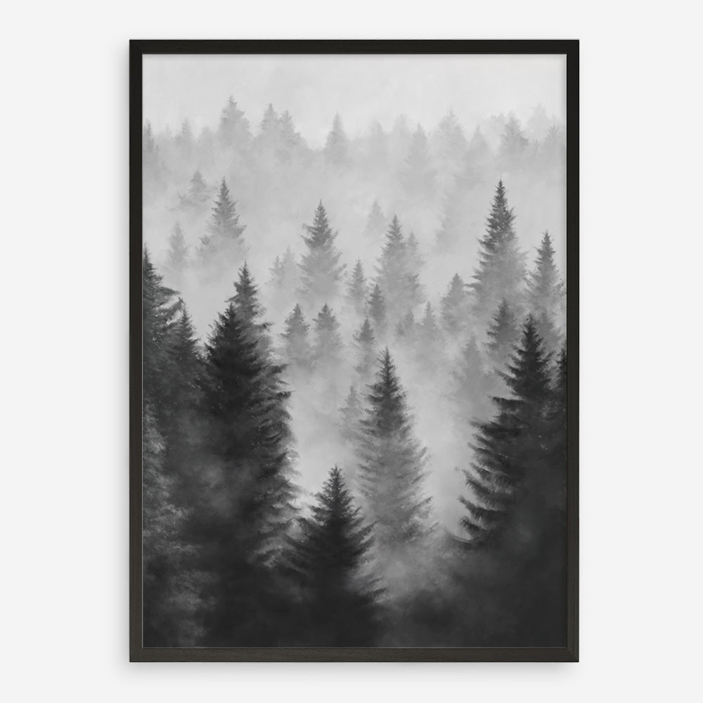 Shop Misty Forest Art Print a painted style wall art print from The Print Emporium wall artwork collection - Buy Australian made fine art painting style poster and framed prints for the home and your interior decor room, TPE-188-AP