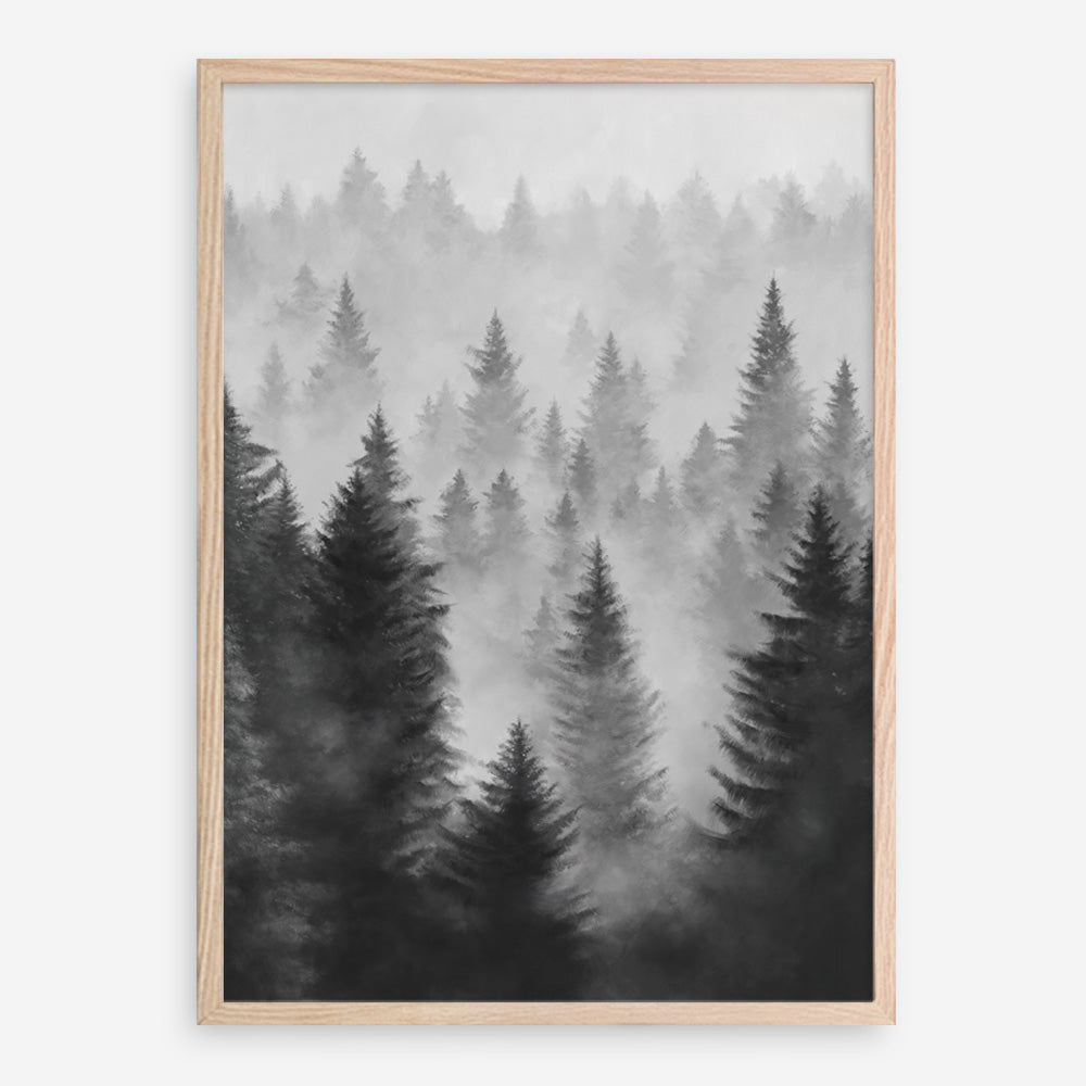 Shop Misty Forest Art Print a painted style wall art print from The Print Emporium wall artwork collection - Buy Australian made fine art painting style poster and framed prints for the home and your interior decor room, TPE-188-AP