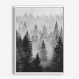 Shop Misty Forest Canvas Print a painted style framed canvas wall art print from The Print Emporium artwork collection - Buy Australian made fine art painting style stretched canvas prints for the home and your interior decor space, TPE-188-CA-35X46-NF
