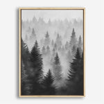 Shop Misty Forest Canvas Print a painted style framed canvas wall art print from The Print Emporium artwork collection - Buy Australian made fine art painting style stretched canvas prints for the home and your interior decor space, TPE-188-CA-35X46-NF