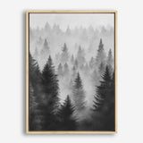 Shop Misty Forest Canvas Print a painted style framed canvas wall art print from The Print Emporium artwork collection - Buy Australian made fine art painting style stretched canvas prints for the home and your interior decor space, TPE-188-CA-35X46-NF